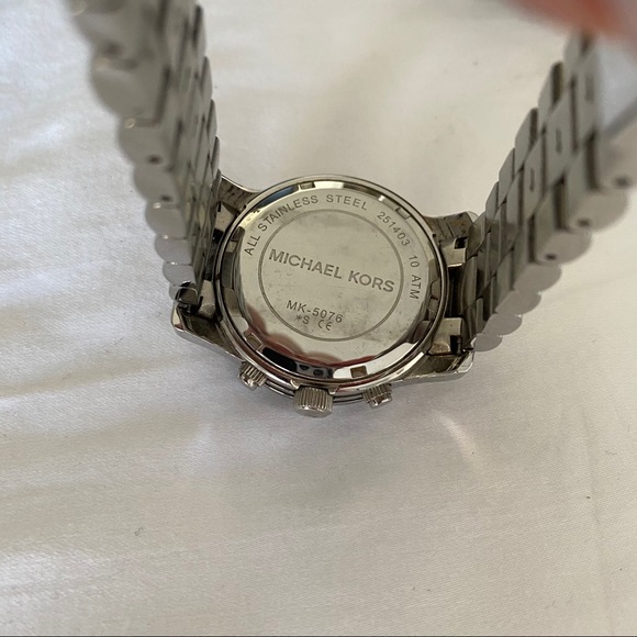 Michael Kors Silver Chronograph Watch 38mm MK5076 - Picture 11 of 13